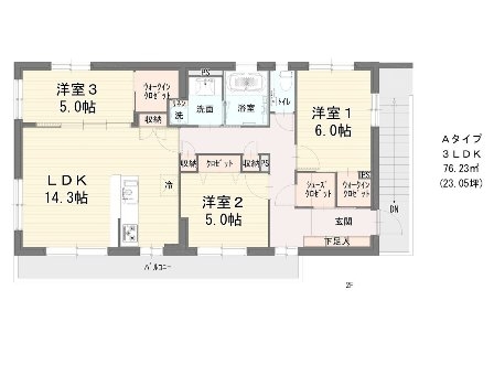 着色平面図(新川1丁目マンション2階) 448.jpg